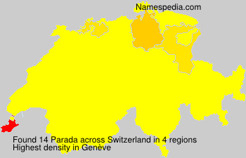 Surname Parada in Switzerland Surname Parada in Switzerland