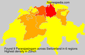 Surname Pararajasingam in Switzerland Surname Pararajasingam in Switzerland