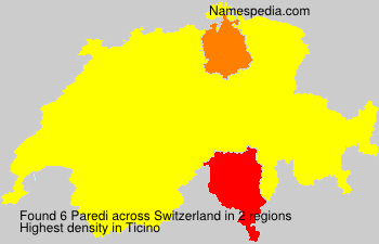 Surname Paredi in Switzerland Surname Paredi in Switzerland