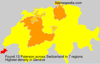 Surname Paterson in Switzerland Surname Paterson in Switzerland