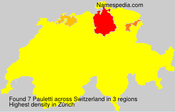 Surname Pauletti in Switzerland