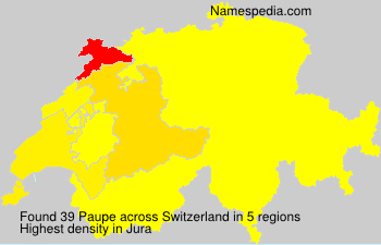 Surname Paupe in Switzerland Surname Paupe in Switzerland