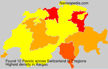 Surname Pavicic in Switzerland Surname Pavicic in Switzerland