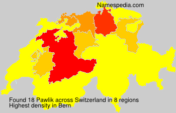Surname Pawlik in Switzerland Surname Pawlik in Switzerland