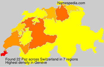Surname Paz in Switzerland Surname Paz in Switzerland