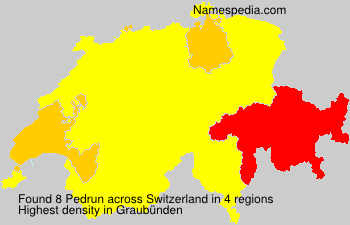 Surname Pedrun in Switzerland Surname Pedrun in Switzerland