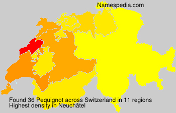Surname Pequignot in Switzerland Surname Pequignot in Switzerland