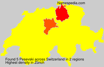 Surname Pesevski in Switzerland Surname Pesevski in Switzerland