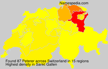 Surname Peterer in Switzerland