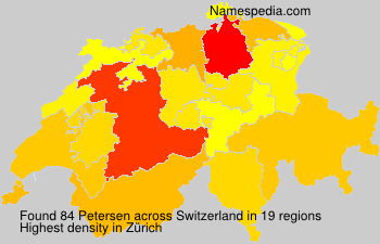 Surname Petersen in Switzerland Surname Petersen in Switzerland