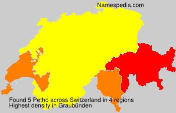 Surname Petho in Switzerland Surname Petho in Switzerland