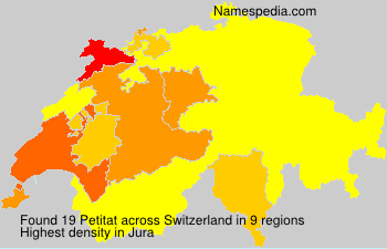 Surname Petitat in Switzerland Surname Petitat in Switzerland