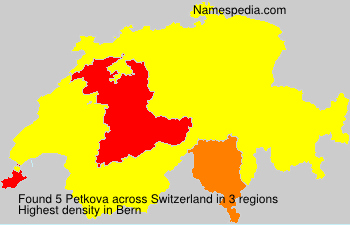 Surname Petkova in Switzerland Surname Petkova in Switzerland