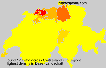 Surname Petta in Switzerland Surname Petta in Switzerland