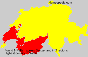 Surname Petten in Switzerland Surname Petten in Switzerland