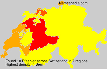 Surname Pfaehler in Switzerland Surname Pfaehler in Switzerland