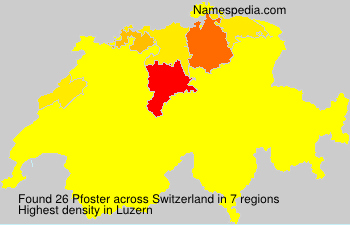 Surname Pfoster in Switzerland Surname Pfoster in Switzerland