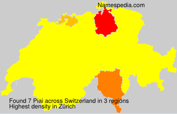 Surname Piai in Switzerland