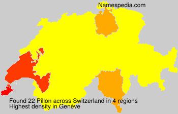 Surname Pillon in Switzerland Surname Pillon in Switzerland