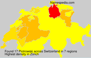 Surname Piotrowski in Switzerland Surname Piotrowski in Switzerland