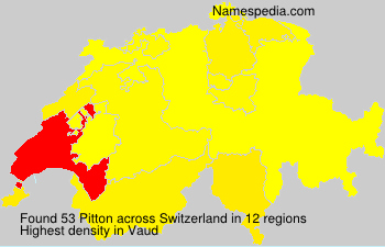 Surname Pitton in Switzerland Surname Pitton in Switzerland