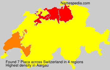 Surname Placa in Switzerland Surname Placa in Switzerland