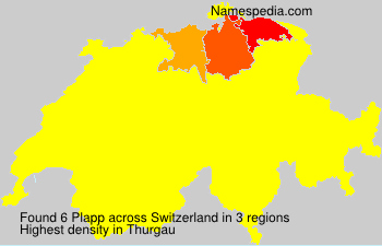 Surname Plapp in Switzerland Surname Plapp in Switzerland