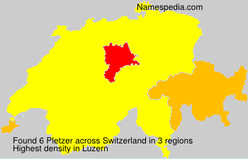 Surname Pletzer in Switzerland Surname Pletzer in Switzerland