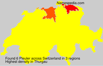 Surname Pleuler in Switzerland Surname Pleuler in Switzerland