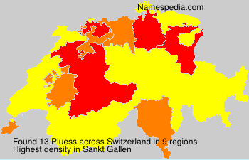 Surname Pluess in Switzerland Surname Pluess in Switzerland