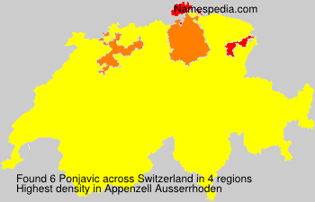 Surname Ponjavic in Switzerland Surname Ponjavic in Switzerland