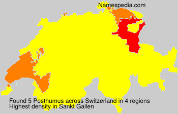Surname Posthumus in Switzerland Surname Posthumus in Switzerland
