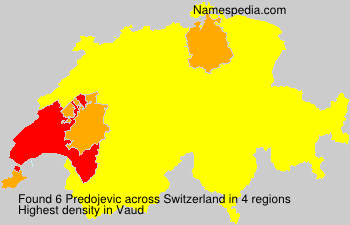 Surname Predojevic in Switzerland Surname Predojevic in Switzerland