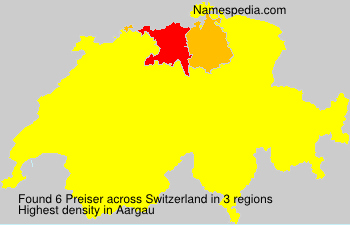 Surname Preiser in Switzerland Surname Preiser in Switzerland