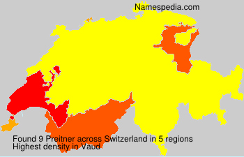 Surname Preitner in Switzerland Surname Preitner in Switzerland