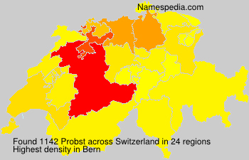 Surname Probst in Switzerland Surname Probst in Switzerland