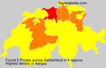 Surname Proske in Switzerland Surname Proske in Switzerland