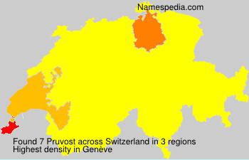 Surname Pruvost in Switzerland Surname Pruvost in Switzerland