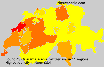Surname Quaranta in Switzerland Surname Quaranta in Switzerland