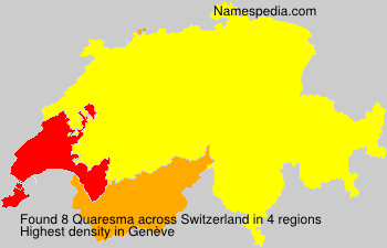 Surname Quaresma in Switzerland Surname Quaresma in Switzerland