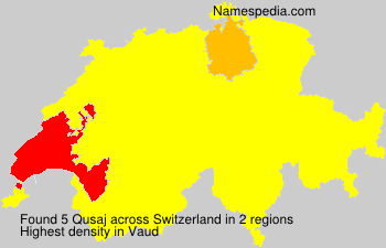 Surname Qusaj in Switzerland