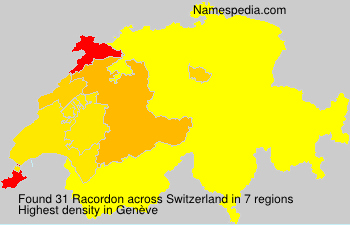 Surname Racordon in Switzerland Surname Racordon in Switzerland