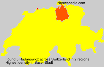 Surname Radanowicz in Switzerland