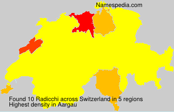 Surname Radicchi in Switzerland Surname Radicchi in Switzerland