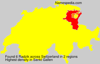 Surname Radzik in Switzerland Surname Radzik in Switzerland