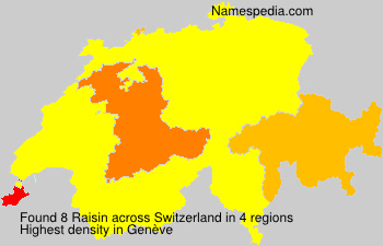 Surname Raisin in Switzerland Surname Raisin in Switzerland