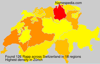 Surname Rapp in Switzerland Surname Rapp in Switzerland