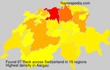 Surname Reck in Switzerland Surname Reck in Switzerland