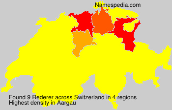 Surname Rederer in Switzerland Surname Rederer in Switzerland