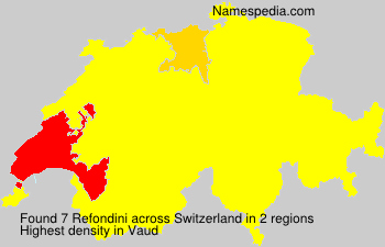 Surname Refondini in Switzerland